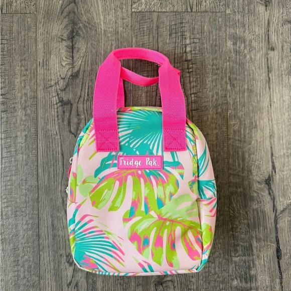 Lunch Pak Handbags - Fridge Pak Personal Insulated Lunch Bag- Sugar Plum Peacock Neon